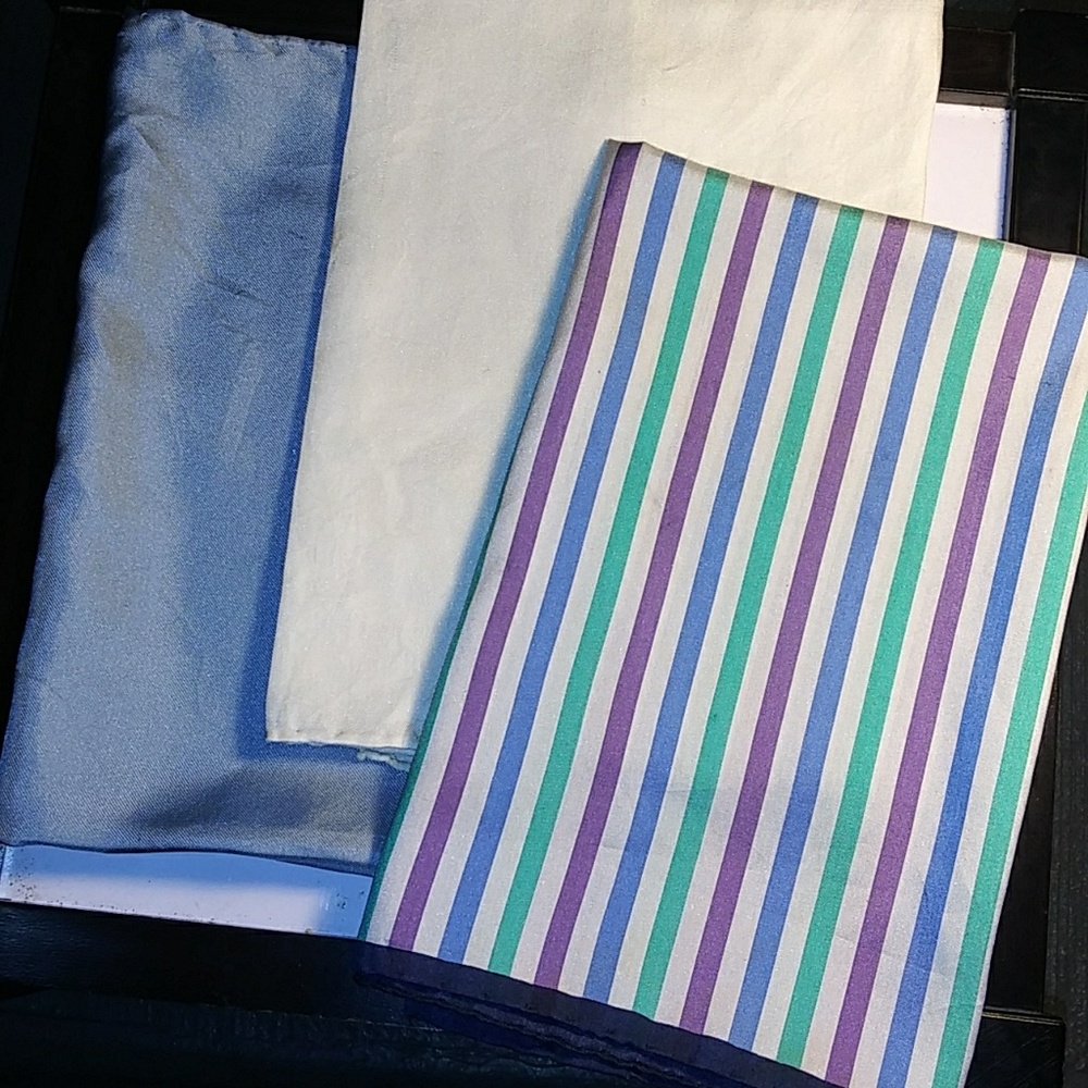 Men's Silk Handkerchief Trio